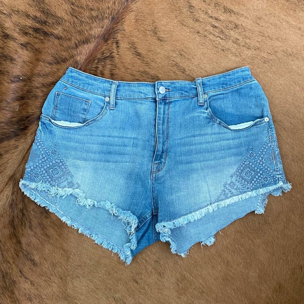 High Rise Denim Shorts